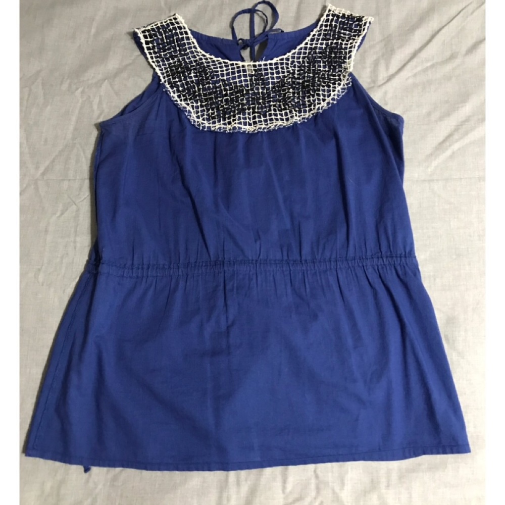 Charlotte Russe Navy Peplum Top